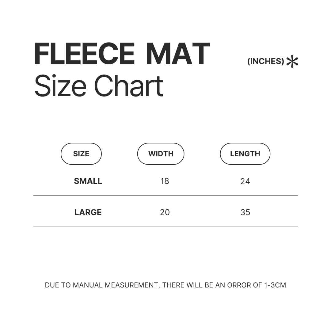 Fleece Mat Size Chart - Dachshund Merch