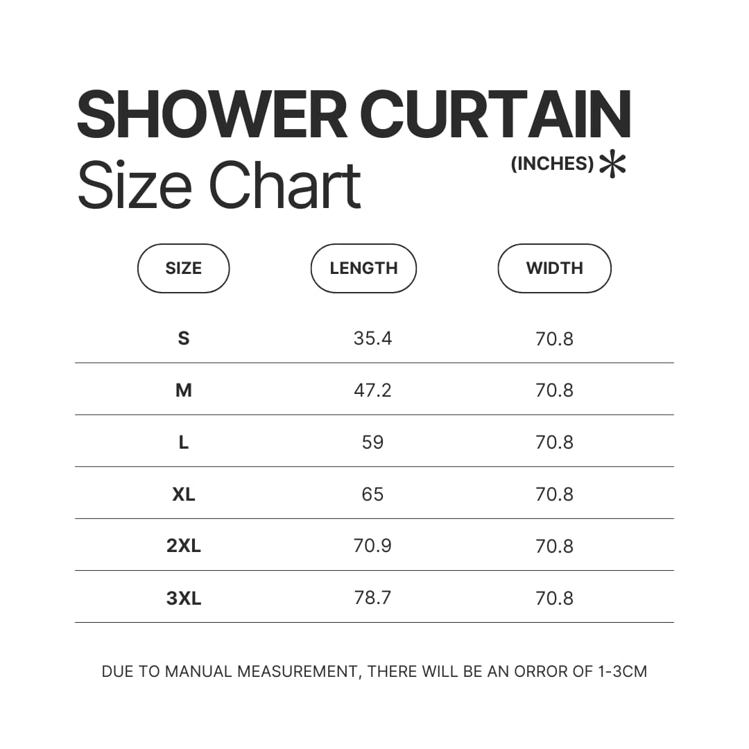 Shower Curtain Size Chart - Dachshund Merch