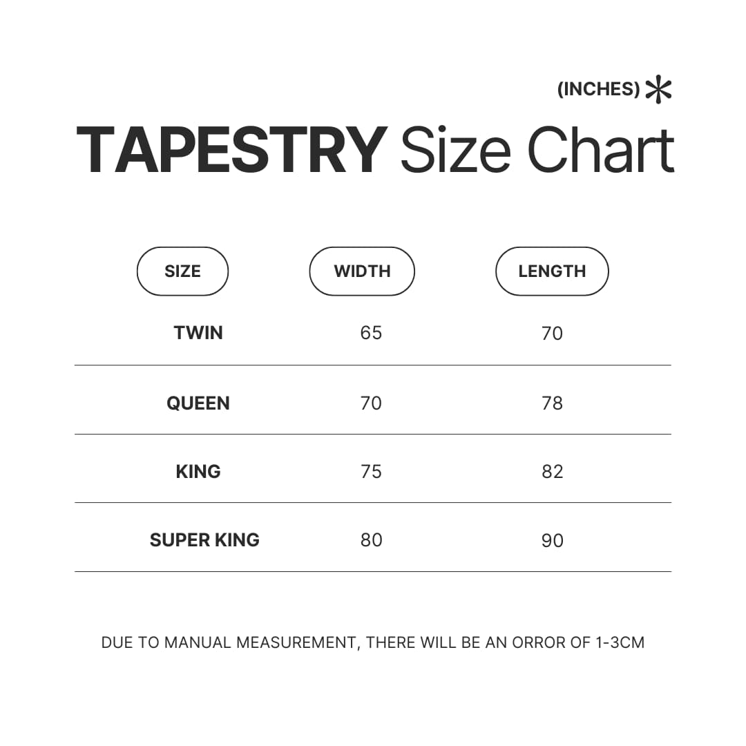 Tapestry Size Chart - Dachshund Merch