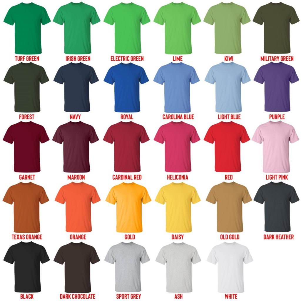 t shirt color chart - Dachshund Merch