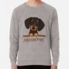 ssrcolightweight sweatshirtmensheather mid greyfrontsquare productx1000 bgf8f8f8 - Dachshund Merch