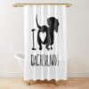 urshower curtain closedsquare1000x1000.1 2 - Dachshund Merch